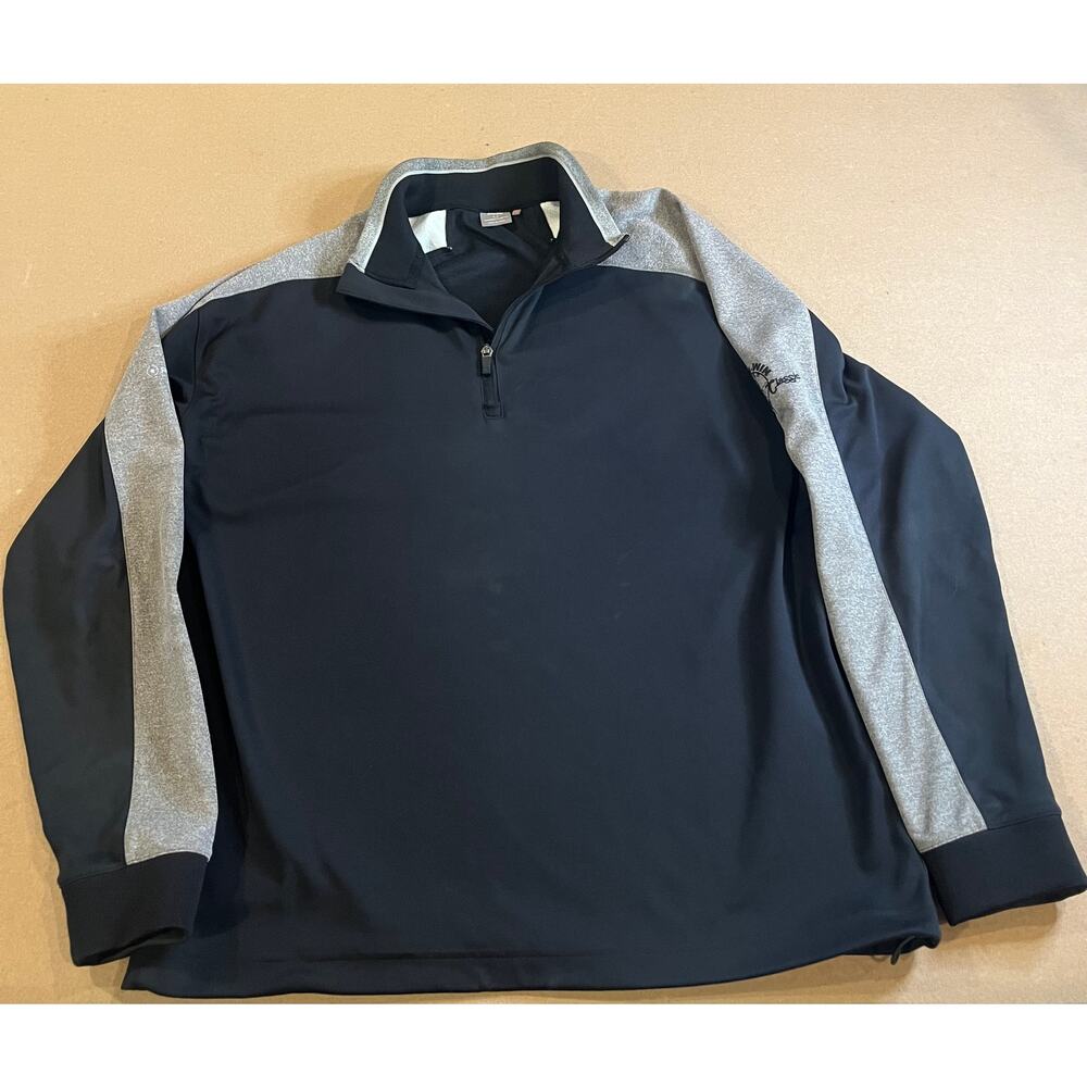 Black and Grey Quarter-Zip Athletic Pullover – Lightweight & Stylish